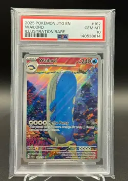 2025 Pokemon TCG Journey Together Wailord 162/159 IR Holo EN PSA 10 - Image 1