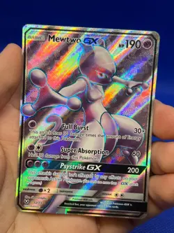 Pokemon Shining Legends Mewtwo GX 72/73 Full Art Ultra Rare LP - Image 2