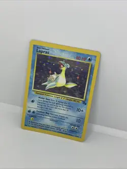 Pokemon TCG Lapras 10/62 Fossil Holo Rare 1999 WOTC MP - Image 2