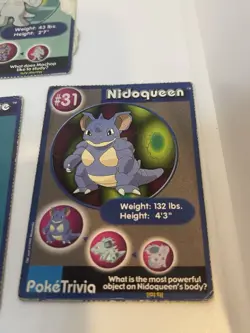 1999 Pokemon PokeTrivia Mewtwo Strikes Back Mixed Movie Card Lot Of 5 Vintage - Image 2