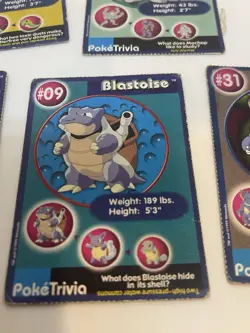 1999 Pokemon PokeTrivia Mewtwo Strikes Back Mixed Movie Card Lot Of 5 Vintage - Image 3