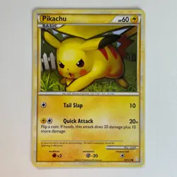 Pikachu 78/123 HeartGold SoulSilver Common Pokemon Light Play+ - Image 3