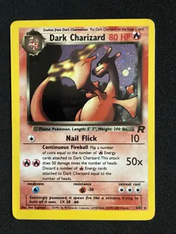 2000 Pokemon Team Rocket Dark Charizard Holo #4/82 Near Mint - Image 1
