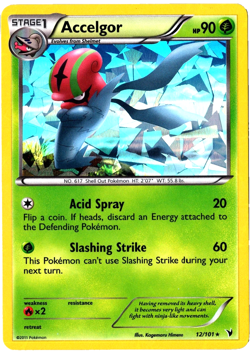 Pokemon 2011 Accelgor #12/101 Cracked Ice Holo - Image 1