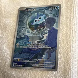 Pokemon TCG NM Mantyke 189/182 SV04: Paradox Rift Holo Full Art - Image 4