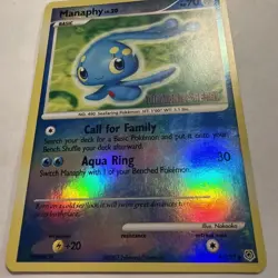 MP 2007 Pokemon TCG DP Burger King Promo Manaphy Stamped Reverse Holo 9/130 - Image 3