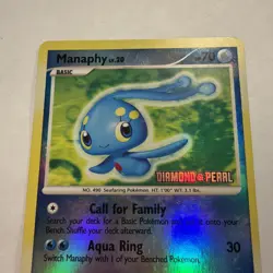 MP 2007 Pokemon TCG DP Burger King Promo Manaphy Stamped Reverse Holo 9/130 - Image 4