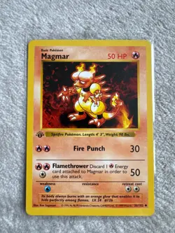 Magmar - 36/102 Base Set 1st Edition Shadowless Pokemon - NM/LP - Image 1