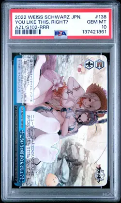 2022 WEISS SCHWARZ JPN AZUR LANE RRR #138 YOU LIKE THIS, RIGHTU PSA 10 - Image 1