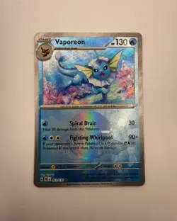 Vaporeon - Prismatic Evolutions 022/136 - Masterball Holo - Pokemon Card TCG - Image 2
