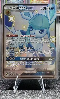 Glaceon GX SV55/SV94 Hidden Fates Shiny Vault Holo Near Mint Pokemon TCG - Image 1
