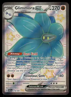 Glimmora ex SV: Paldean Fates Ultra Rare 218/091 Pokemon Card - Image 1