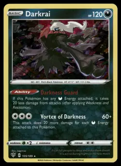 Darkrai (Cosmos Holo) 105/189 Promo Pokemon Card LP - Image 1