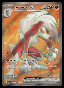 Lycanroc ex - SV02: Paldea Evolved 241/193 Ultra Rare Pokemon Card - Image 1