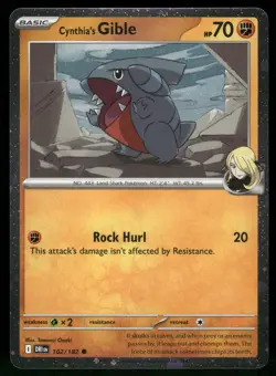Cynthia's Gible (Cosmos Holo) Misc Cards & Products 102/182 Pokemon Card - Image 1
