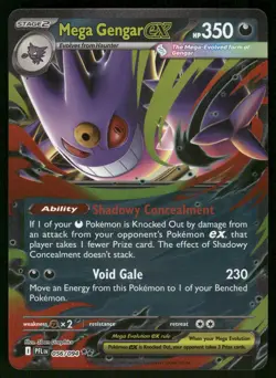 Mega Gengar ex ME02: Phantasmal Flames 056/094 Double Rare Pokemon Card - Image 1