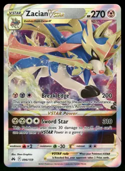 Zacian VSTAR Crown Zenith 096/159 Ultra Rare Pokemon Card - Image 1