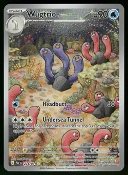 Wugtrio SV: Paldean Fates 224/091 Illustration Rare Pokemon Card - Image 1