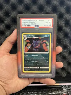 Pokemon Greninja Sm-Unbroken Bonds Holo Rare 117/214 PSA 10 English 2019 - Image 1