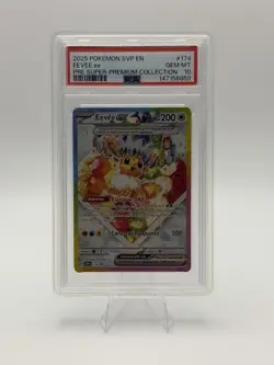 2025 POKEMON SVP EN-SV BLACK STAR PROMO #174 EEVEE EX PSA 10 - Image 1