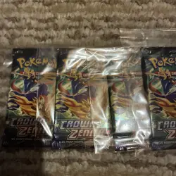 Pokemon Crown Zenith Booster Lot Of 5 Factory Sealed Packs - Image 4