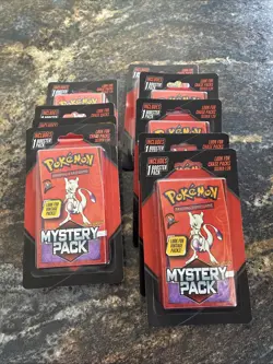 Pokemon Walmart Mewtwo Mystery Pack Lot Of 9 Packs look for Vintage Chase packs - Image 1