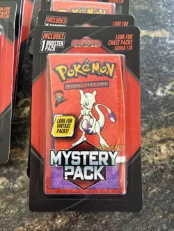 Pokemon Walmart Mewtwo Mystery Pack Lot Of 9 Packs look for Vintage Chase packs - Image 2
