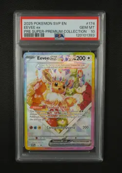 2025 POKEMON SVP EN-SV BLACK STAR PROMO #174 EEVEE EX PSA 10 - Image 1