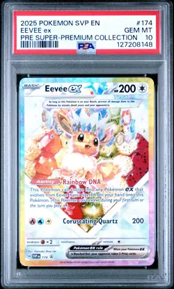 2025 POKEMON SVP EN-SV BLACK STAR PROMO #174 EEVEE EX PSA 10 - Image 1