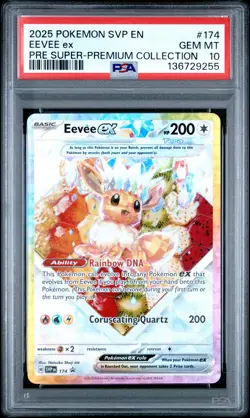 2025 POKEMON SVP EN-SV BLACK STAR PROMO #174 EEVEE EX PSA 10 - Image 1