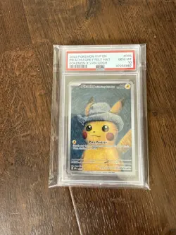 Pikachu Grey Felt Hat 085 Scarlet Violet Promo PSA 10 GEM MINT Pokemon Card - Image 1