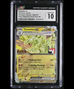 Tyranitar ex 066/197 Obsidian Flames Play Pokemon Prize Pack #4 Promo CGC 10 - Image 1