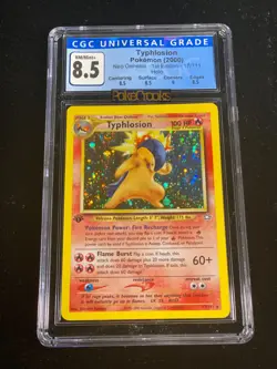 2000 Pokemon Neo Genesis 1st Edition Typhlosion 17/111 NM/Mint+ CGC 8.5 Swirl 💫 - Image 1