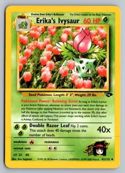 Pokemon Erika's Ivysaur Uncommon Gym Challenge 041/132 NM - Image 1