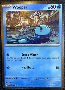 Wooper 155 Blackstar Scarlet & Violet Promo Pokemon English Cosmo Holo 2024 - Image 1