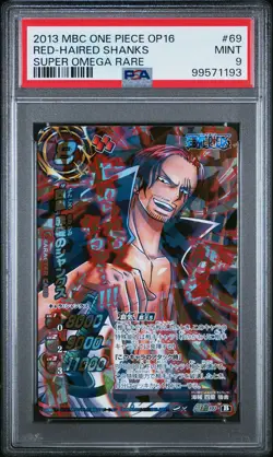 Red-Haired Shanks One Piece 2013 Miracle Battle Carddass OP16 Japanese #69 PSA 9 - Image 1