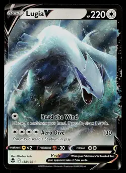 Pokemon Card - Lugia V Silver Tempest 138/195 Holo Rare V 2022 - Image 1