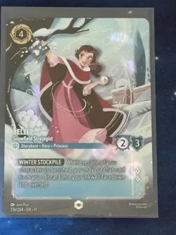 Disney Belle-Snowfield Strategist 236/204 Holo English Beauty & Beast Card - Image 1