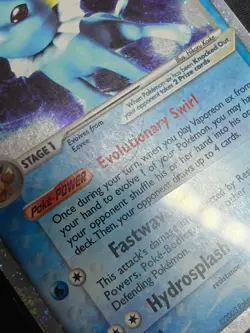 Vaporeon ex 110/113 Delta Species Holographic Rare Pokemon Card GREAT Condition - Image 3