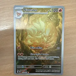 Pokemon TCG Ninetales Obsidian Flames Illustration Rare Card 199/197 NM - Image 1
