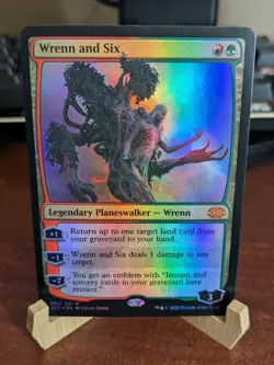 MTG: Wrenn and Six FOIL #296, NM Double Masters 2022 MYTHIC Planeswalker Card!! - Image 1