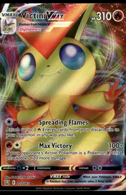 Victini VMAX SWSH05: Battle Styles 022/163 Ultra Rare Pokemon Card - Image 1