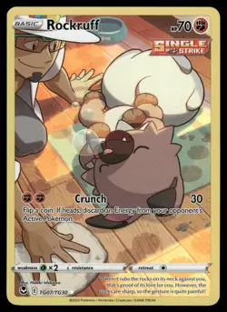 Rockruff SWSH12: Silver Tempest Trainer Gallery TG07/TG30 Pokemon Card - Image 1