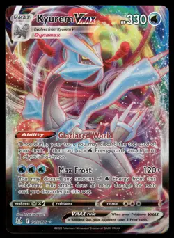 Kyurem VMAX SWSH11: Lost Origin 049/196 Ultra Rare Pokemon Card - Image 1