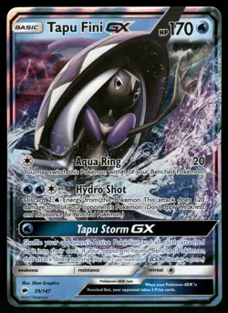Tapu Fini GX SM - Burning Shadows 39/147 Ultra Rare Pokemon Card - Image 1