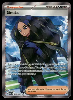 Geeta SV03: Obsidian Flames 218/197 Full Art Ultra Rare Pokemon Card - Image 1