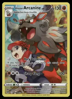 Hisuian Arcanine SWSH11: Lost Origin Trainer Gallery TG08/TG30 Pokemon Card - Image 1