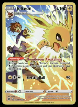 Jolteon SWSH09: Brilliant Stars Trainer Gallery TG04/TG30 Pokemon Card - Image 1