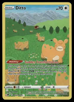 Ditto Crown Zenith: Galarian Gallery GG22/GG70 Ultra Rare Pokemon Card - Image 1