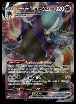 Shadow Rider Calyrex VMAX SWSH06: Chilling Reign 075/198 Ultra Rare Pokemon Card - Image 1